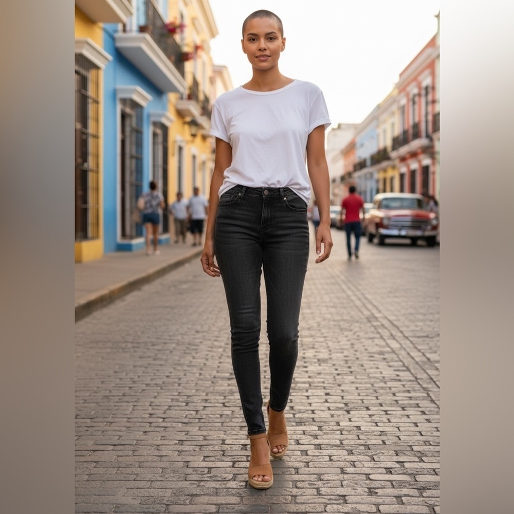 Adriana Goldschmidt the Legging  Super Skinny Fit Faded Black Jean